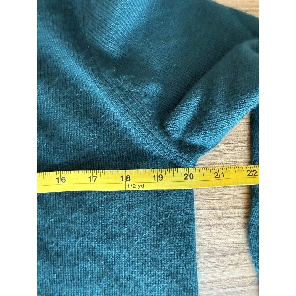 J Crew Dark Green Jeweled Starburst Blue Embellished Sweater Top Wool Rabbit Bld